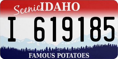 ID license plate I619185