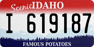 ID license plate I619187
