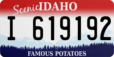 ID license plate I619192