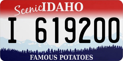 ID license plate I619200