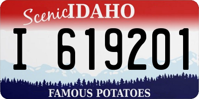 ID license plate I619201