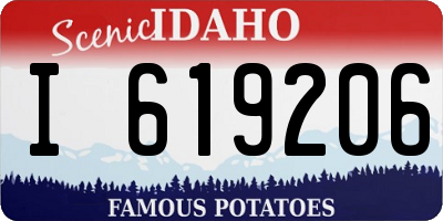 ID license plate I619206