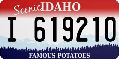 ID license plate I619210