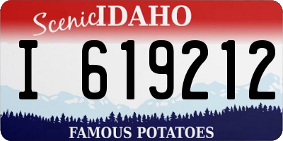 ID license plate I619212