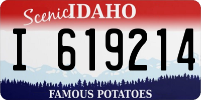ID license plate I619214