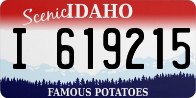 ID license plate I619215
