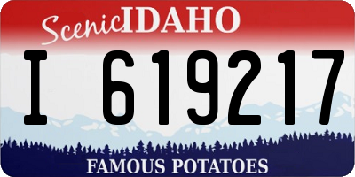 ID license plate I619217