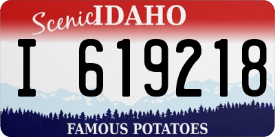 ID license plate I619218