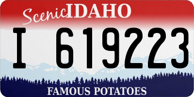 ID license plate I619223