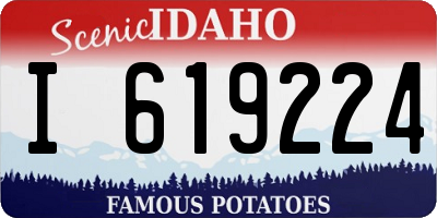 ID license plate I619224