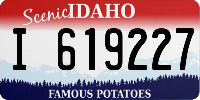 ID license plate I619227