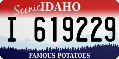 ID license plate I619229