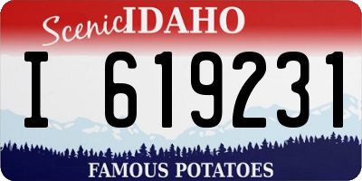 ID license plate I619231