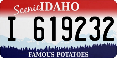 ID license plate I619232