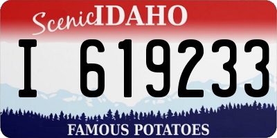 ID license plate I619233