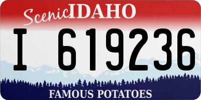 ID license plate I619236