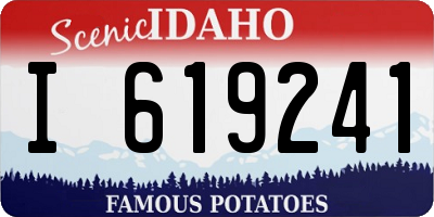 ID license plate I619241