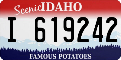 ID license plate I619242