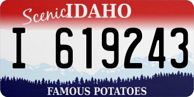 ID license plate I619243