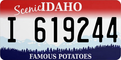 ID license plate I619244