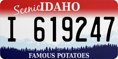 ID license plate I619247