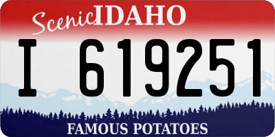 ID license plate I619251