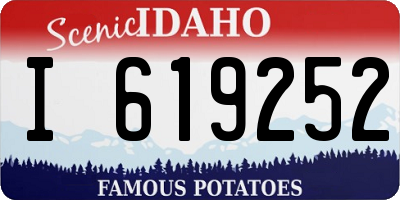 ID license plate I619252