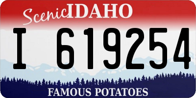 ID license plate I619254