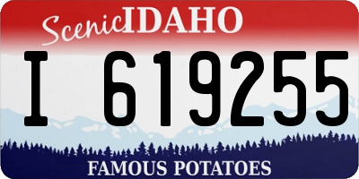 ID license plate I619255
