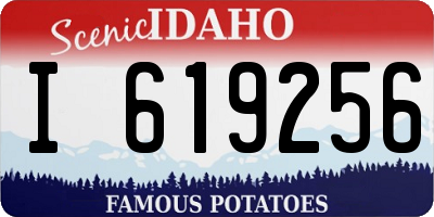 ID license plate I619256