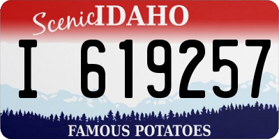 ID license plate I619257