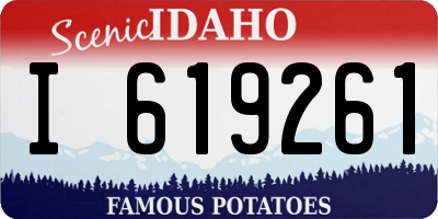 ID license plate I619261