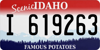 ID license plate I619263