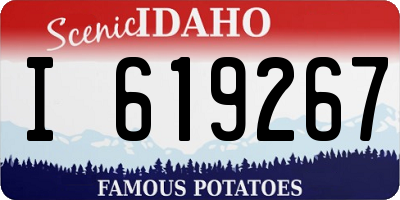ID license plate I619267