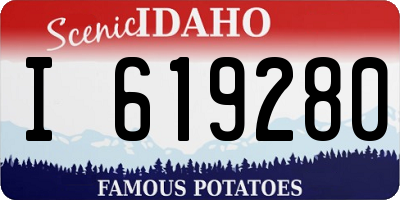 ID license plate I619280