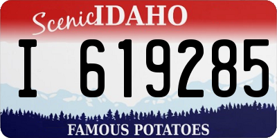 ID license plate I619285