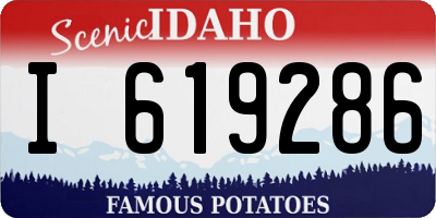 ID license plate I619286
