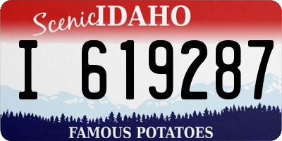 ID license plate I619287