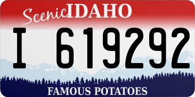 ID license plate I619292