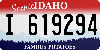ID license plate I619294