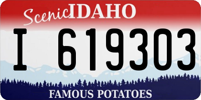 ID license plate I619303