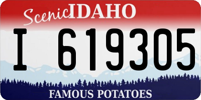 ID license plate I619305
