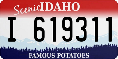 ID license plate I619311