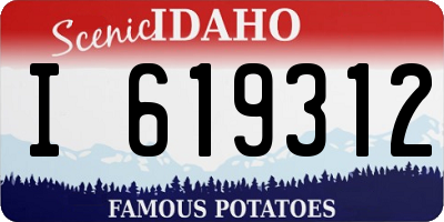 ID license plate I619312