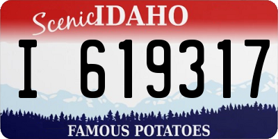 ID license plate I619317
