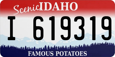 ID license plate I619319