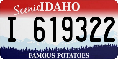 ID license plate I619322