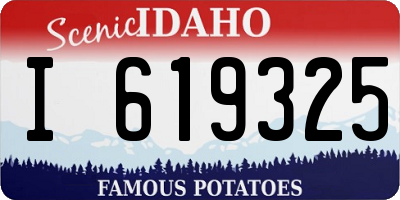 ID license plate I619325