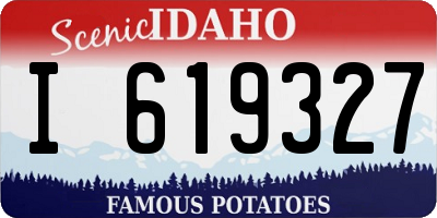 ID license plate I619327