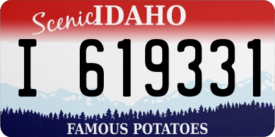 ID license plate I619331